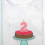 This sweet "pancake" birthday cake is so adorable.  You can change the colors and birthday number.