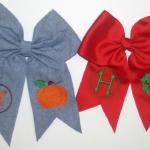 Add a pumpkin, wreath or any design to our bows to make them "oh so cute".