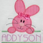 Leave the bow off and change the fabric and you have an adorable bunny design for boys too.  AD